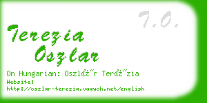 terezia oszlar business card